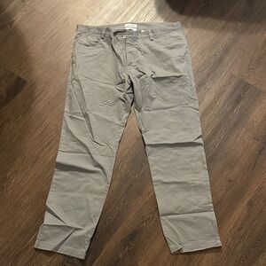 Calvin Klein Light Gray Slim Fit Trousers